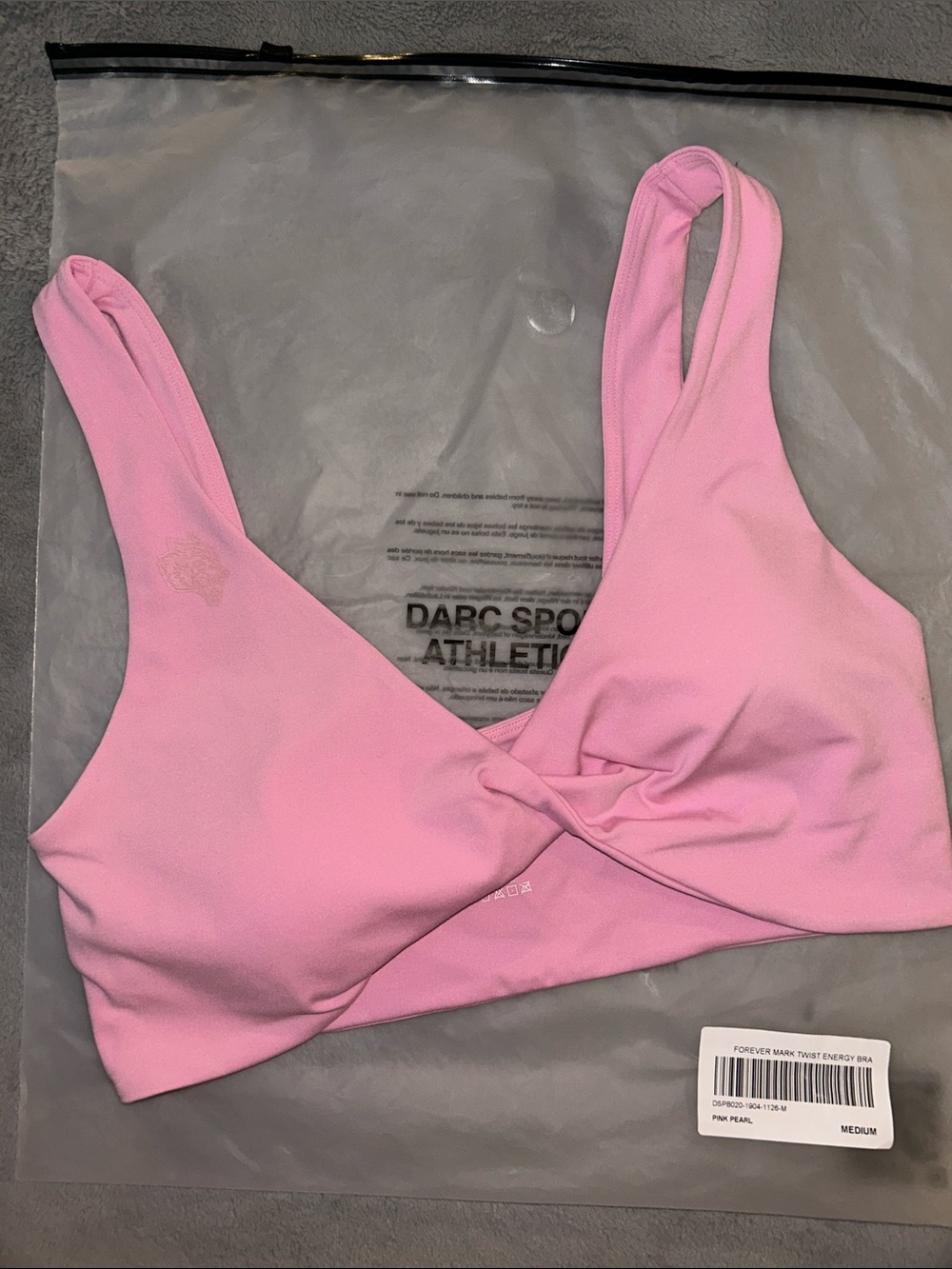 Darc Sport Pink Twist Front Sports Bra